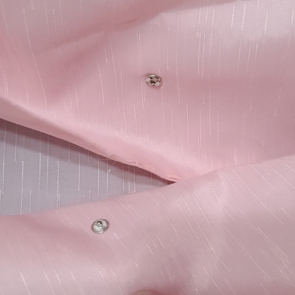 VTG Brooks of Dallas Womens Uniform Lounge Jacket Pink Embroidered Pockets Sz L? - Picture 7 of 12